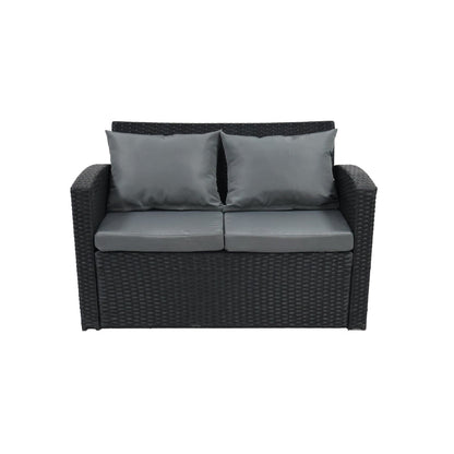 Sala de Terraza Mimbe · Negro y Gris