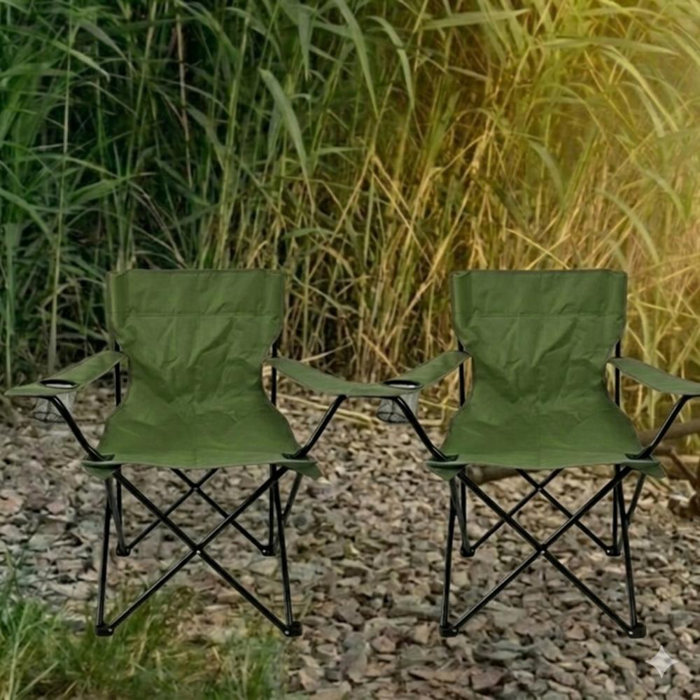 Silla Plegable Camping Tanzania, Verde, Incluye Bolsa de Transporte
