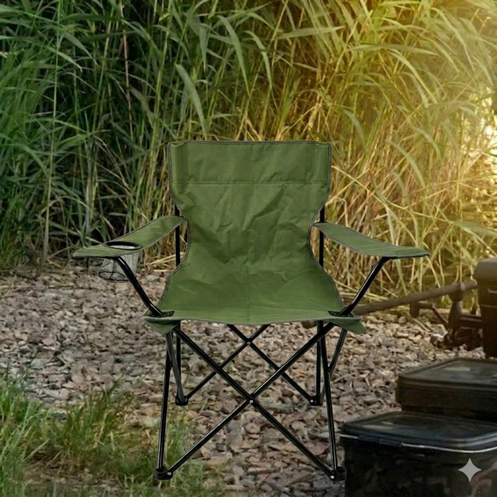Silla Plegable Camping Tanzania, Verde, Incluye Bolsa de Transporte