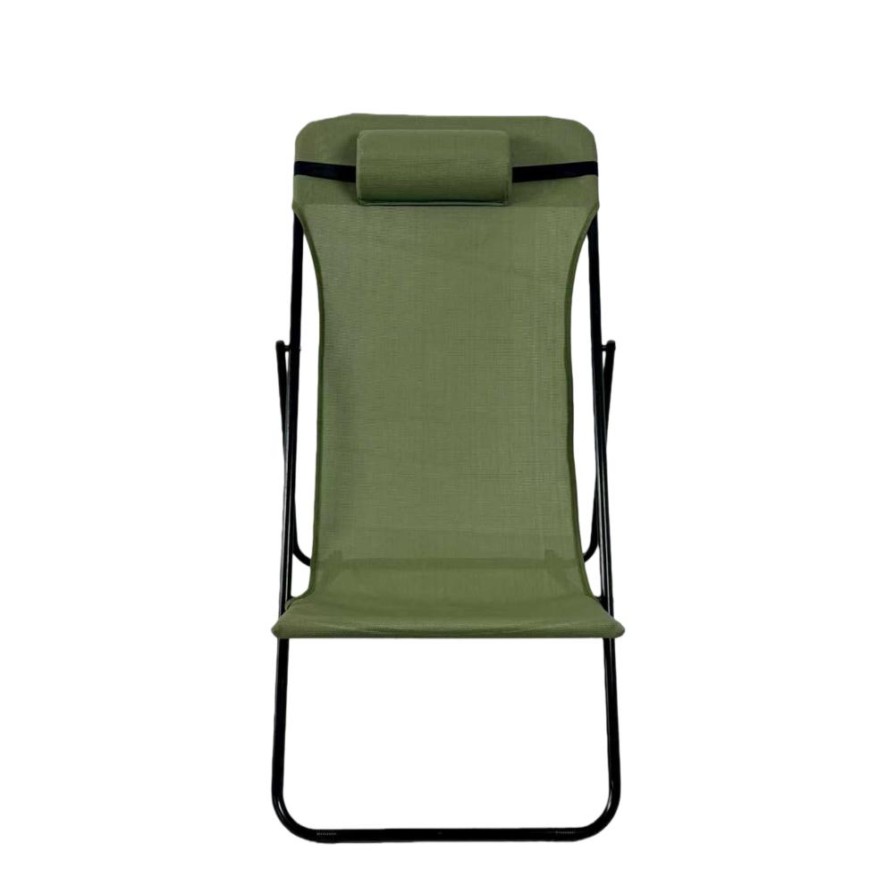 Set de 4 Sillas Plegable Reclinable Zambia, Verde, con Tres Posiciones, detalle de acabado