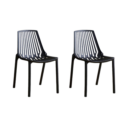 Set de 2 Sillas Tanger, Negro, con Espaldar y Diseño Moderno