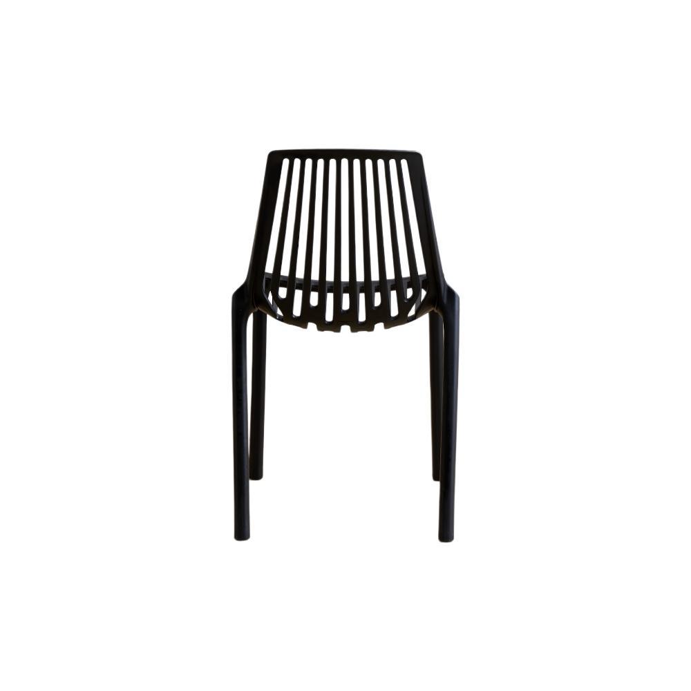 Set de 2 Sillas Tanger, Negro, con Espaldar y Diseño Moderno