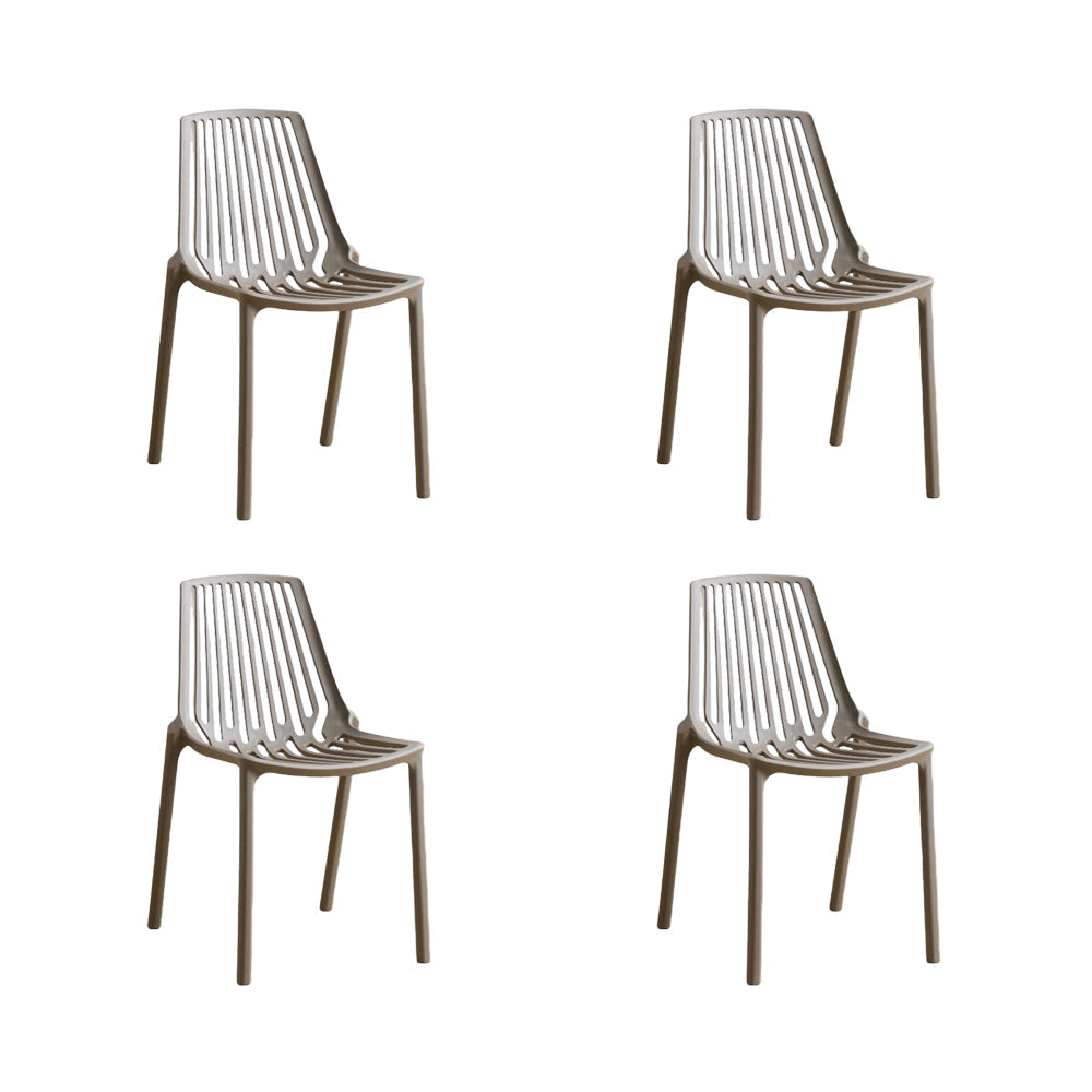 Set de 4 Sillas Tanger, Taupe, con Espaldar y Diseño Moderno