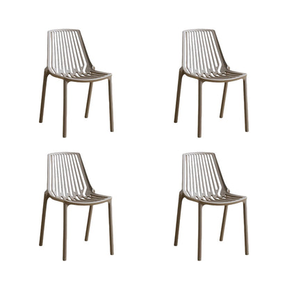 Set de 4 Sillas Tanger, Taupe, con Espaldar y Diseño Moderno