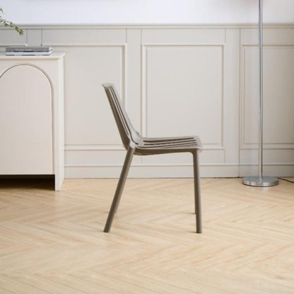 Set de 2 Sillas Tanger, Taupe, con Espaldar y Diseño Moderno