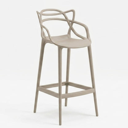 Set de 2 Sillas para Bar Palermo, Taupe, con Reposa Pies Doble Propósito