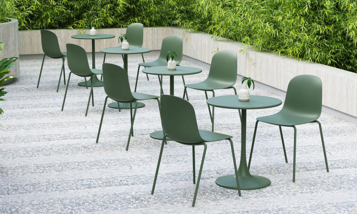 Set de 6 Sillas Aiara, Color Verde Olivo, Diseño Moderno