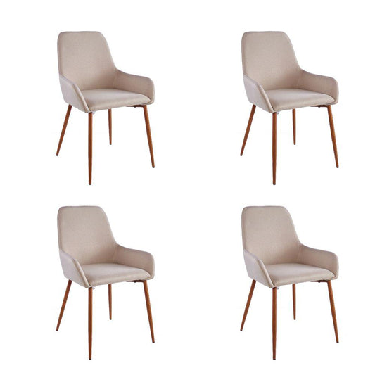 Sillas Clasicas Concept X4, color Cafe Claro Y Chocolate para Sala.