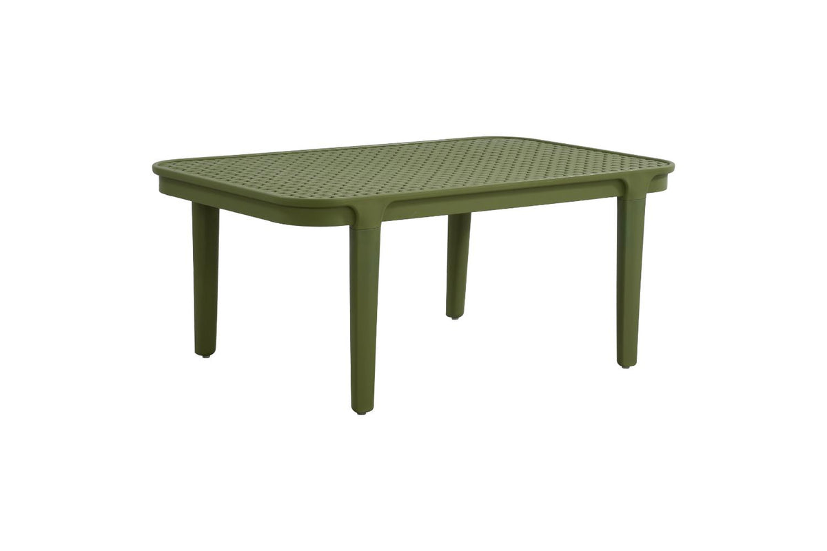 Juego de sala exterior Amalfi verde olivo: mesa de centro, 2 sillas y banco – vista 14