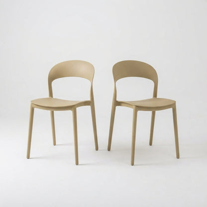 Set de 2 Sillas Patrick, Color Khaki, con Espaldar y Diseño Moderno