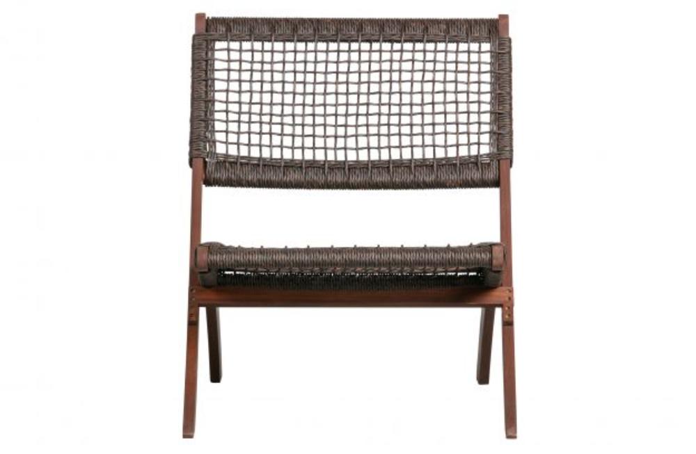 Set de 4 Sillas Plegable de Madera para Exterior Vora, Mocha, Diseño Rústico y Moderno