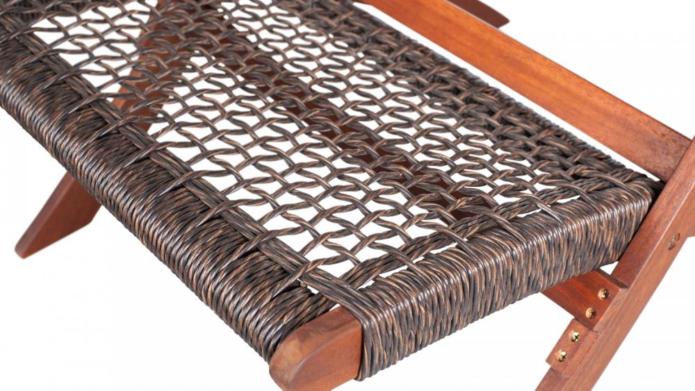 Set de 2 Sillas Plegable de Madera para Exterior Vora, Mocha, Diseño Rústico y Moderno