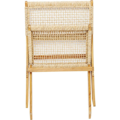 Silla Plegable de Madera para Exterior Vora, Crudo, Diseño Rústico y Moderno, vista superior