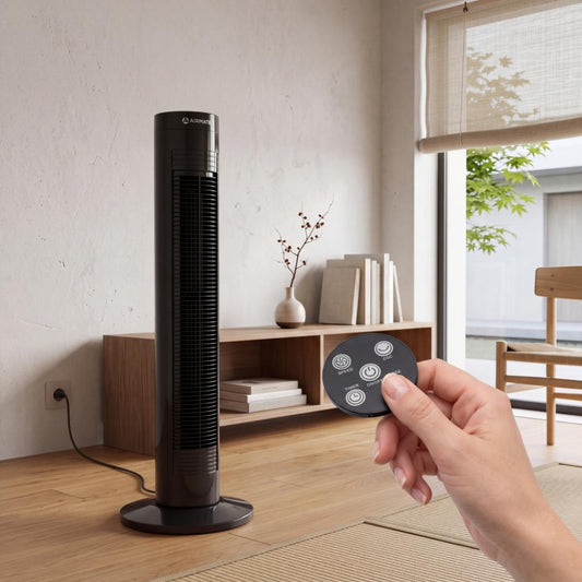 Ventilador de Torre Apex 32 · Control Remoto · Negro