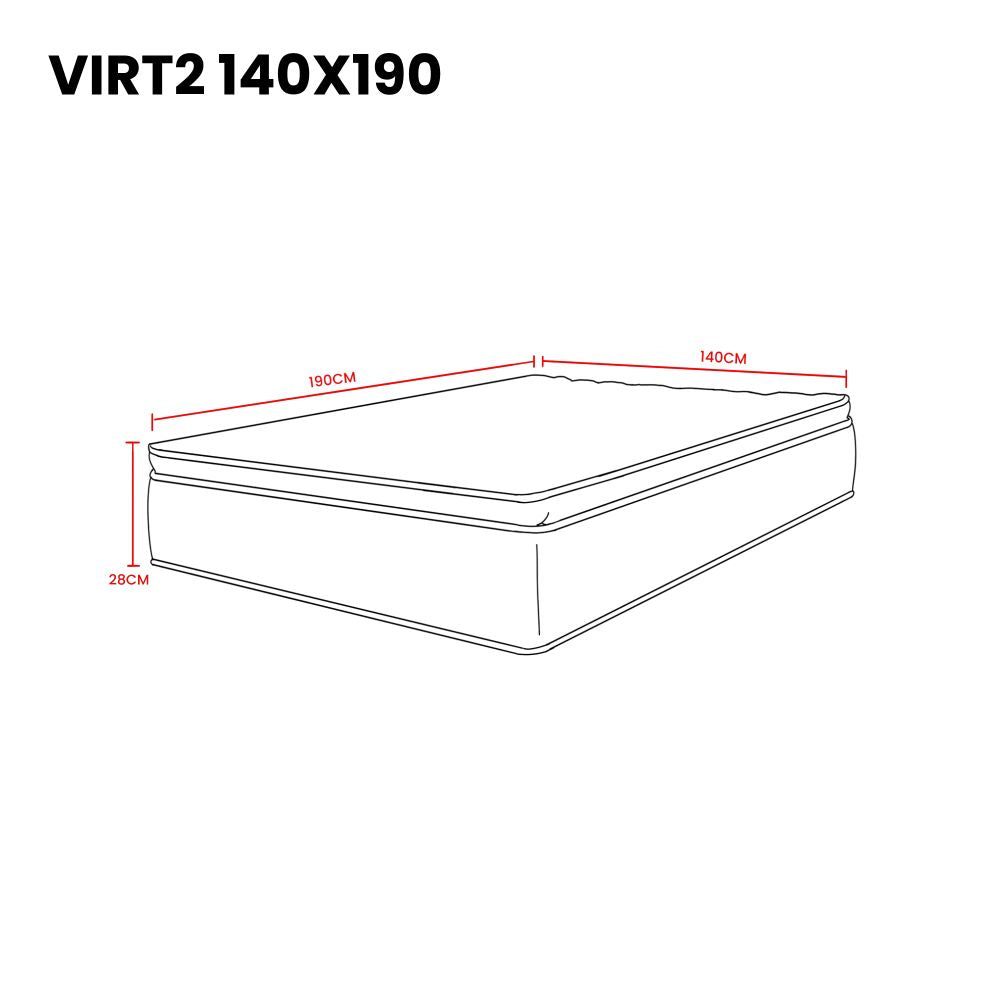 Combo Habitación Brisa · Cama Doble + Colchón 140x190