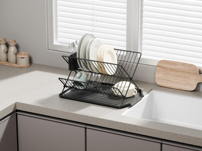 Escurridor de Platos Aqua · Negro