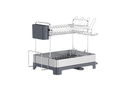 Escurridor de Platos Hidrova · 2 Niveles · Gris Oscuro