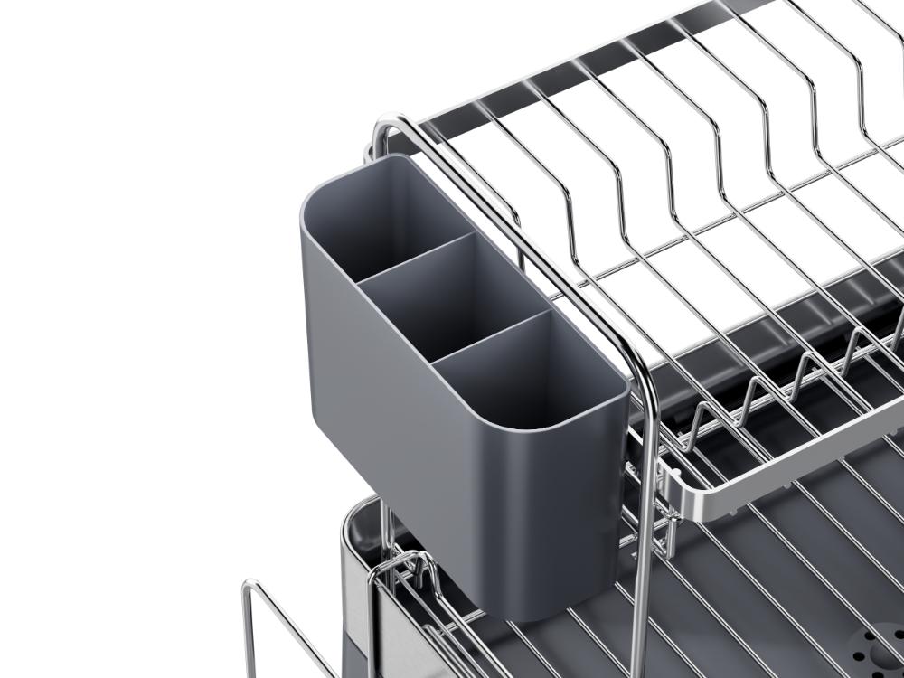 Escurridor de Platos Hidrova · 2 Niveles · Gris Oscuro