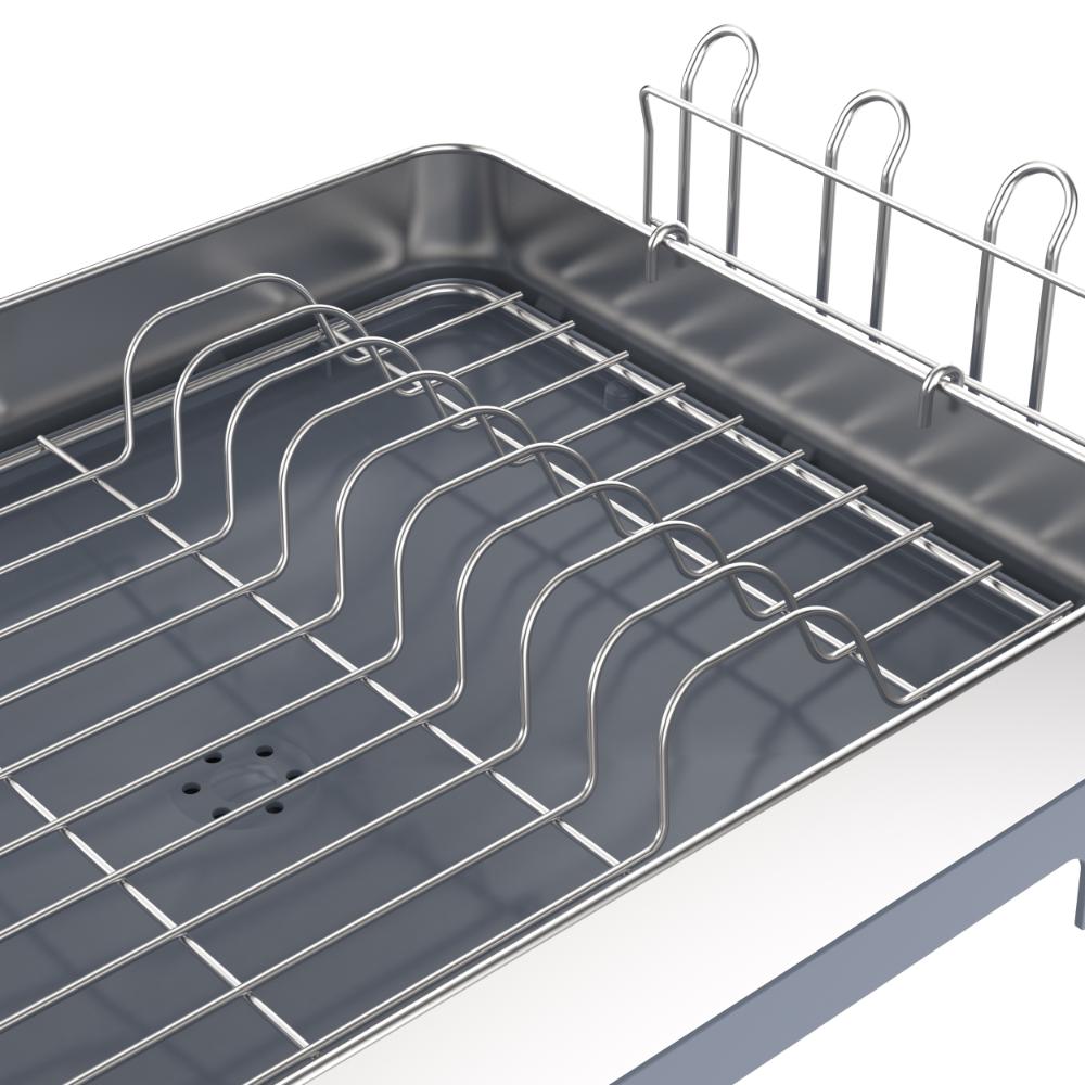 Escurridor de Platos Frescura Expandible · Gris Oscuro