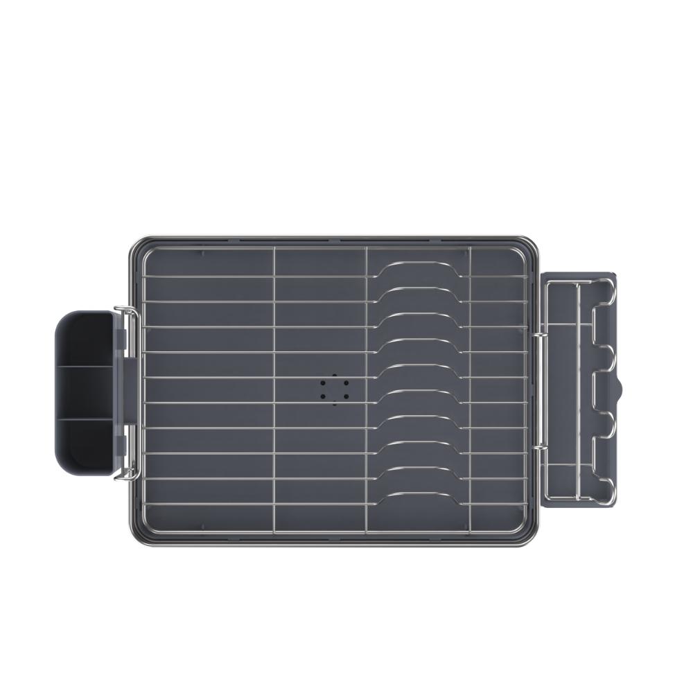 Escurridor de Platos Frescura Expandible · Gris Oscuro