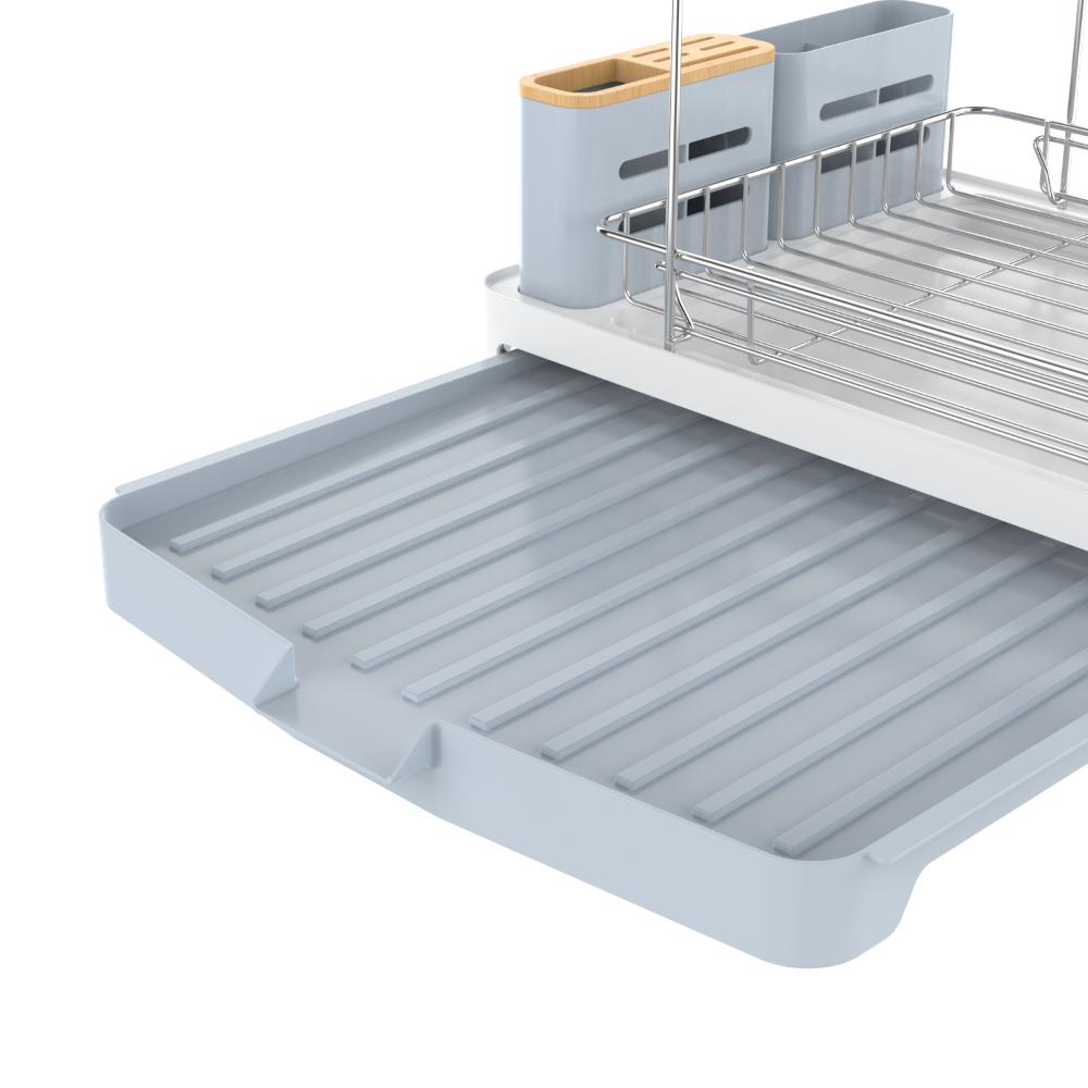 Escurridor de Platos Frescura Expandible · Gris y Blanco