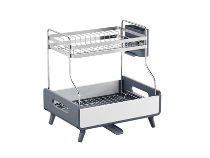 Escurridor de Platos Clariva · 2 Niveles · Gris Oscuro