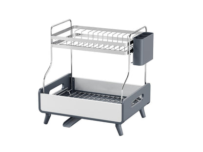 Escurridor de Platos Clariva · 2 Niveles · Gris Oscuro