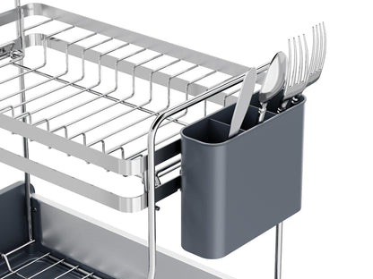 Escurridor de Platos Clariva · 2 Niveles · Gris Oscuro