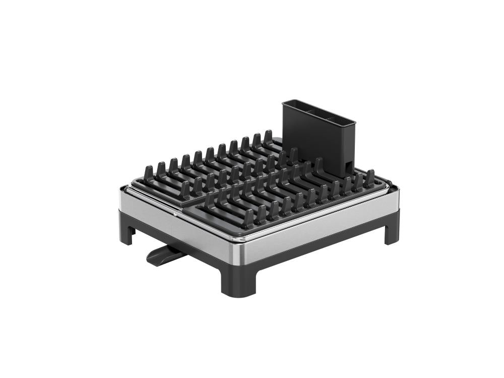 Escurridor de Platos Vitalia Plegable · Negro y Gris