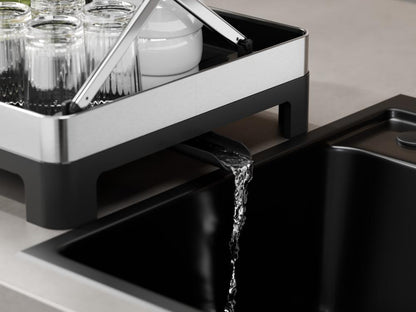 Escurridor de Platos Vitalia Plegable · Negro y Gris