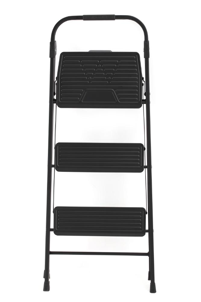 Escalera Tubular Alba · 3 Niveles · Negro