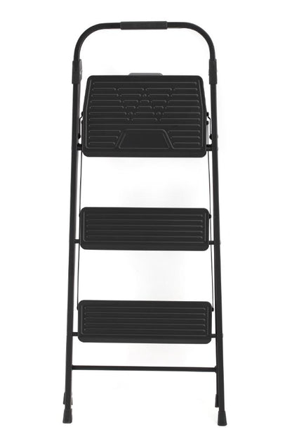 Escalera Tubular Alba · 3 Niveles · Negro