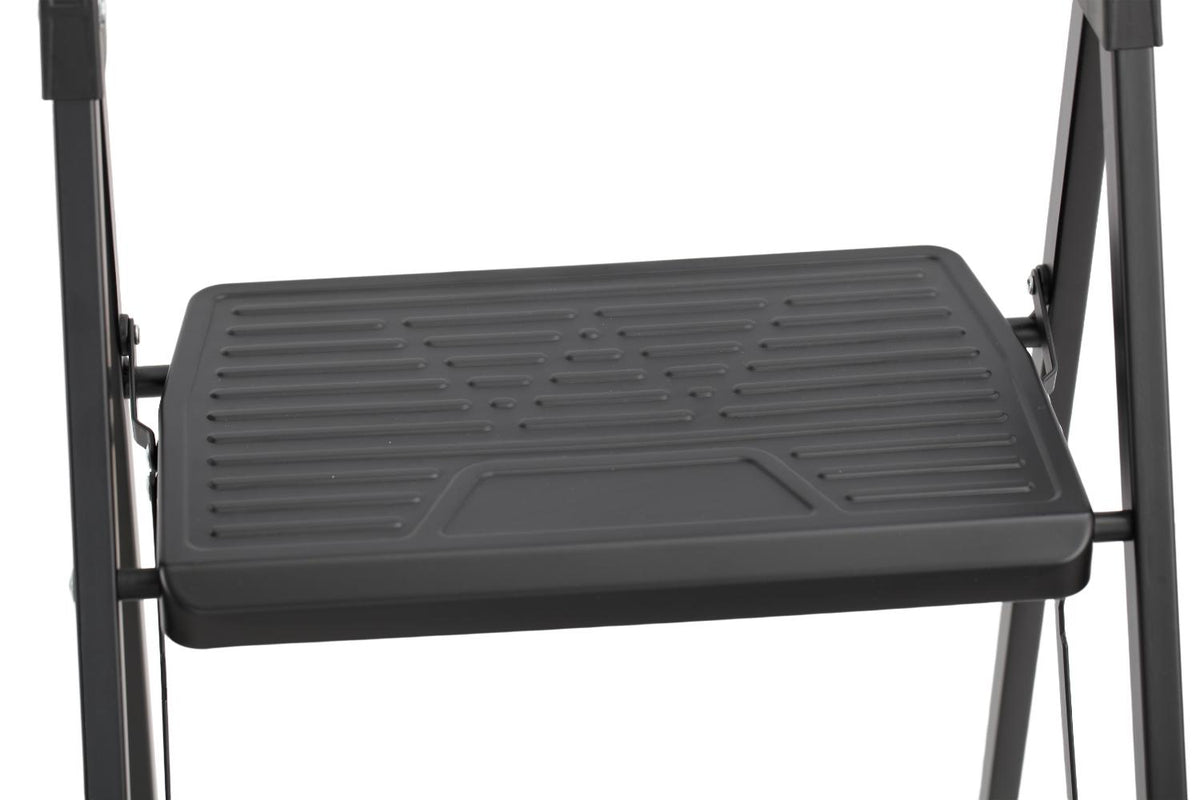Escalera Tubular Alba · 3 Niveles · Negro