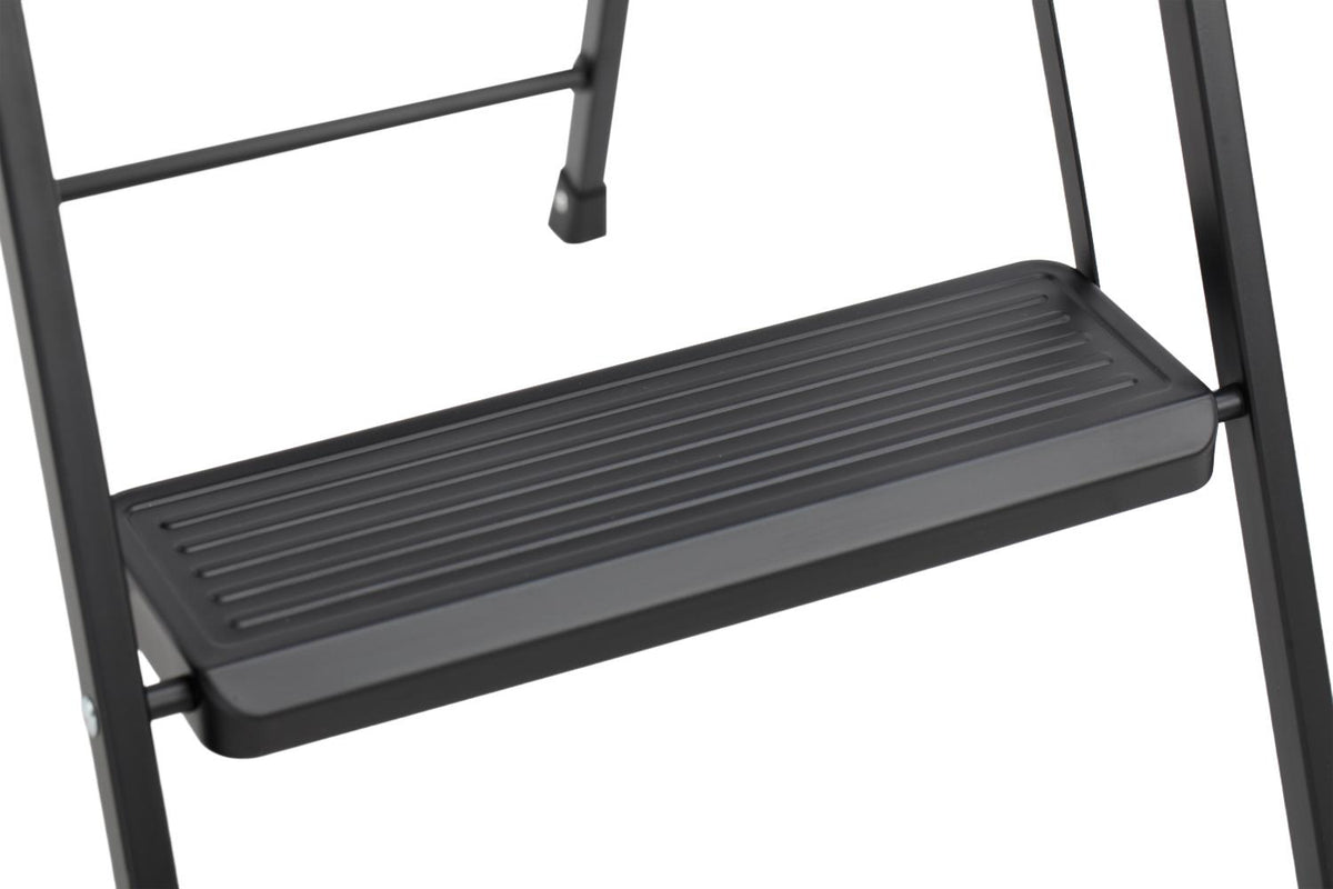 Escalera Tubular Alba · 3 Niveles · Negro