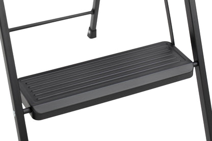 Escalera Tubular Alba · 3 Niveles · Negro