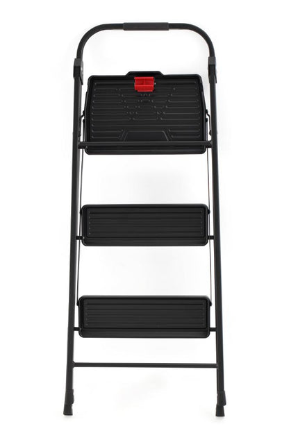Escalera Tubular Alba · 3 Niveles · Negro