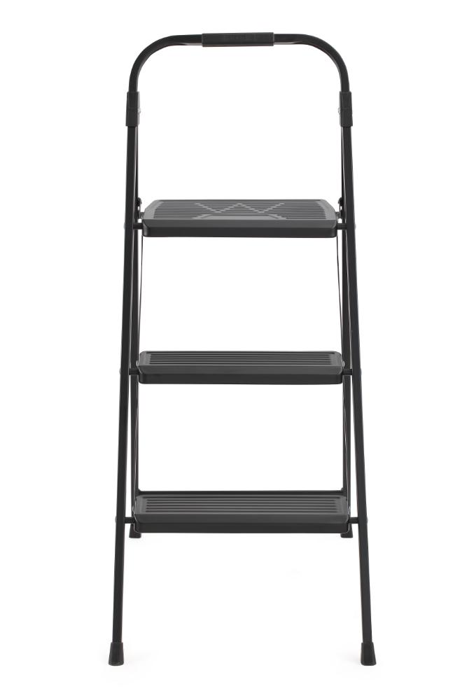 Escalera Tubular Alba · 3 Niveles · Negro