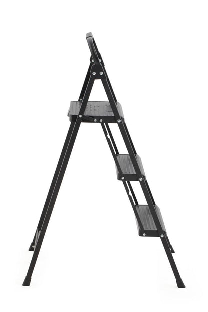 Escalera Tubular Alba · 3 Niveles · Negro