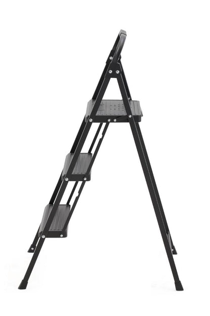 Escalera Tubular Alba · 3 Niveles · Negro