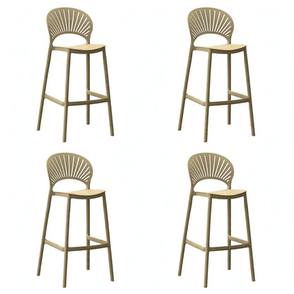 Set de 4 Sillas para Bar Paraíso, Color Khaki, Diseño Moderno
