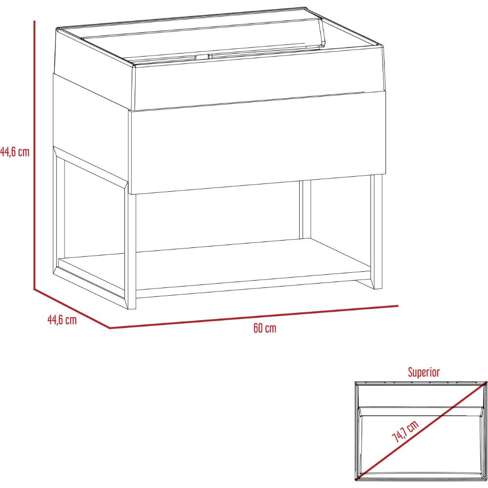 Mueble Lavamanos Zafi color Cocoa para Baño.