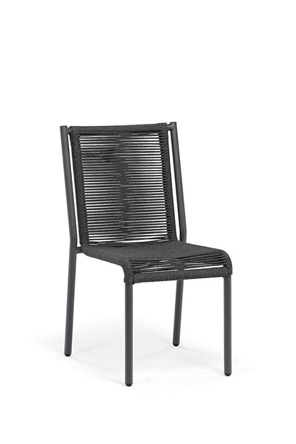 Comedor de exterior Jónico negro con mesa y 4 sillas de rattan sintético – vista 6