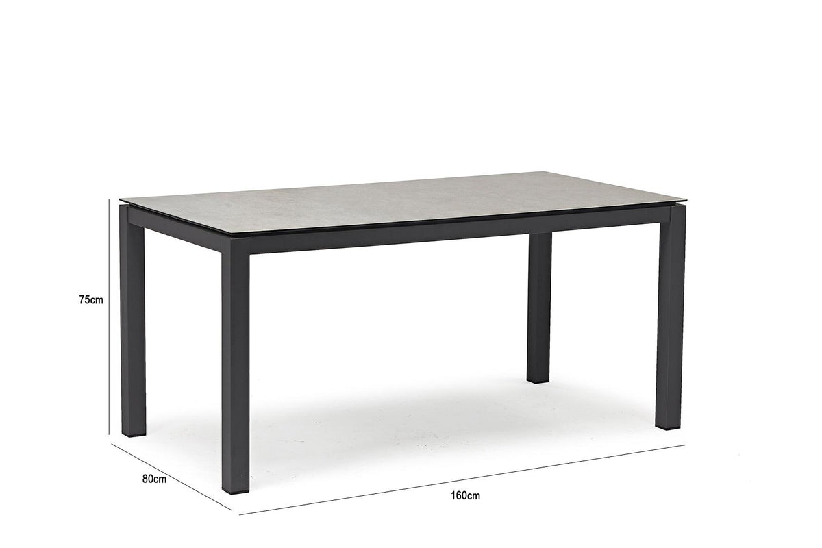 Comedor de exterior Jónico negro con mesa y 4 sillas de rattan sintético – vista 5