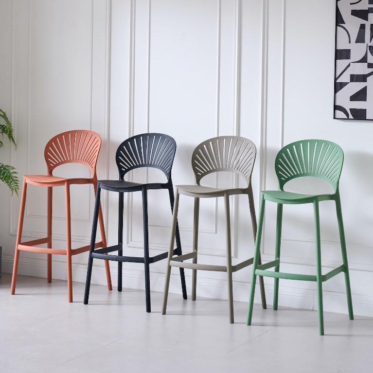 Set de 4 Sillas para Bar Paraíso · Terracota, Negro, Taupe y Verde Olivo