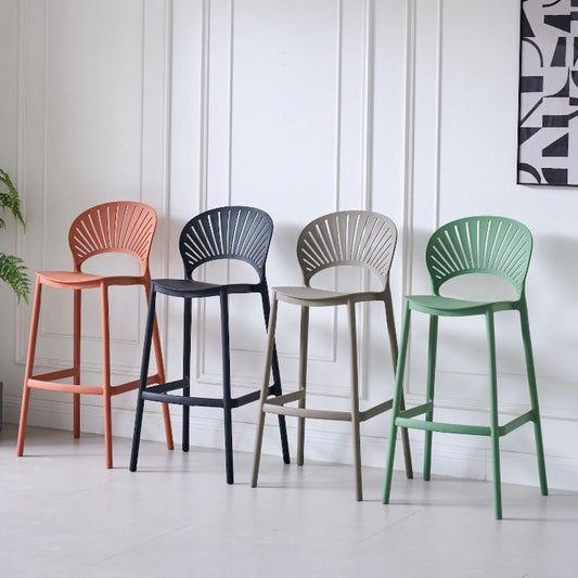 Set de 4 Sillas para Bar Paraíso · Terracota, Negro, Taupe y Verde Olivo
