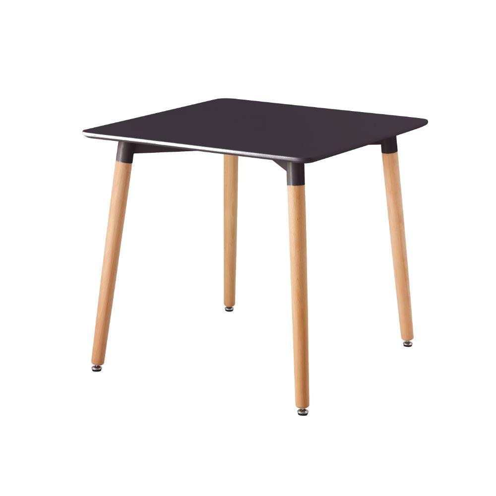 Juego de Comedor Tower · 4 Sillas · Negro y Café Claro