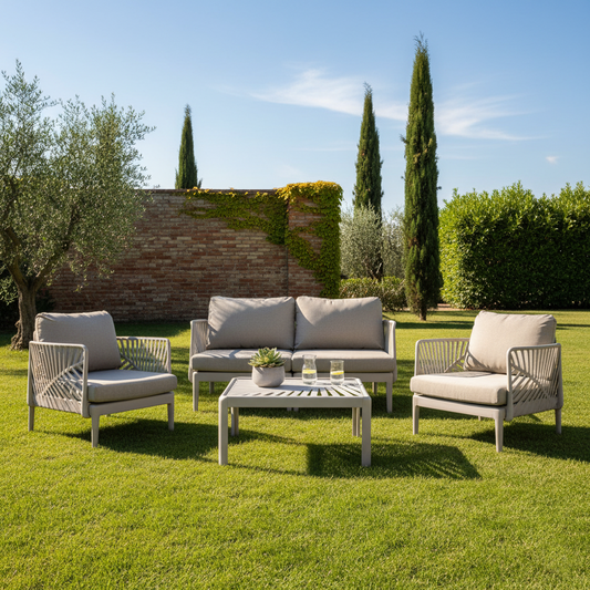 Sala de Exterior Astratto · Beige