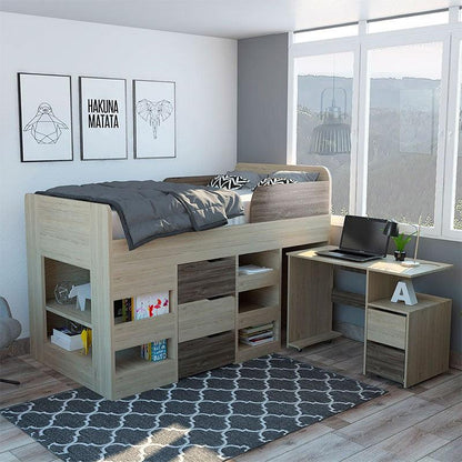 Combo para Habitación Fresno, incluye Cama y Escritorio.