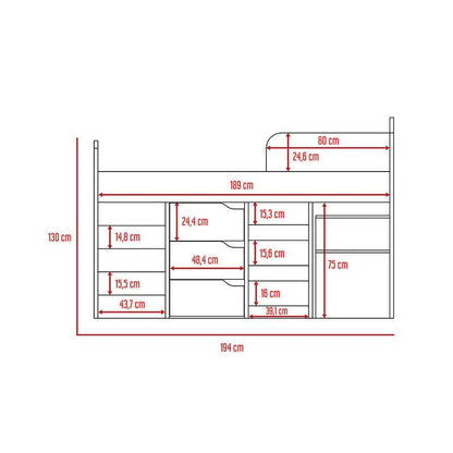 Combo para Habitación Fresno, incluye Cama y Escritorio.