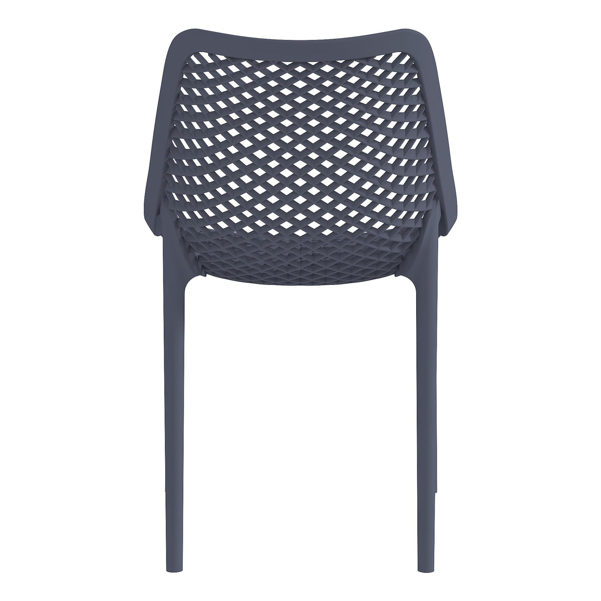 Silla Miame, Gris Oscuro, con Espaldar y Reposa Brazos, vista superior